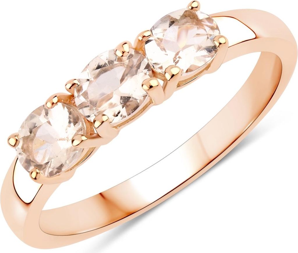 Ring Sterling Silber rosévergoldet Morganit rosa 56
