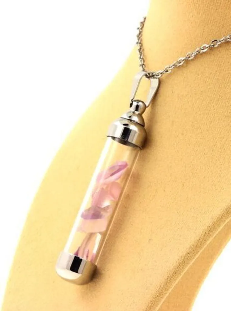 Collier en kunzite brute véritable : pendentif naturel de lithothérapie