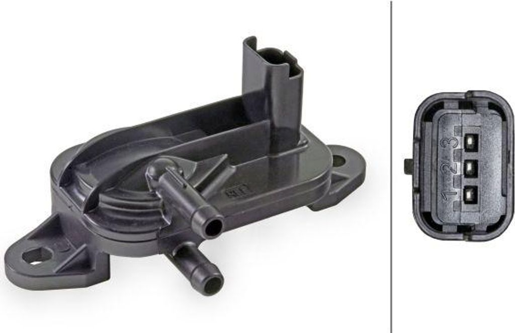 HELLA 6PP 009 409-381 Abgasdrucksensor OE 1623137380 kompatibel mit Aveo, Lacetti, Matiz, Nubira, Rezzo, Spark, C5, C6, C8, Jumper, Ducato, Scudo, ...