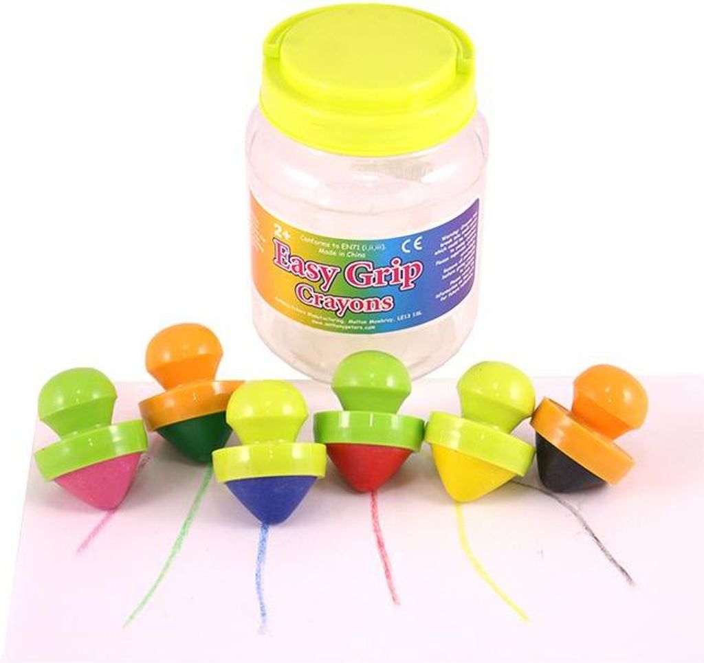 Easy grip Wachsmalstifte Set multicolor für Kinder - ergonomische Wachskreiden