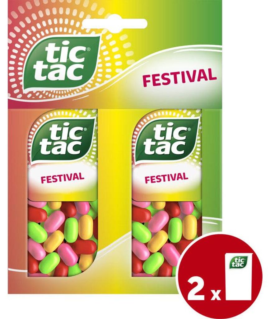 Tic Tac Duopack Festival 2 x 49g bonbons à la menthe Image du produit 