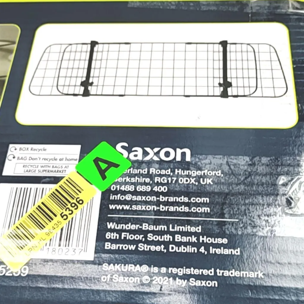 Sakura SS5259 Grille Chien Ajustable en Acier Noir pour Appuie-tête