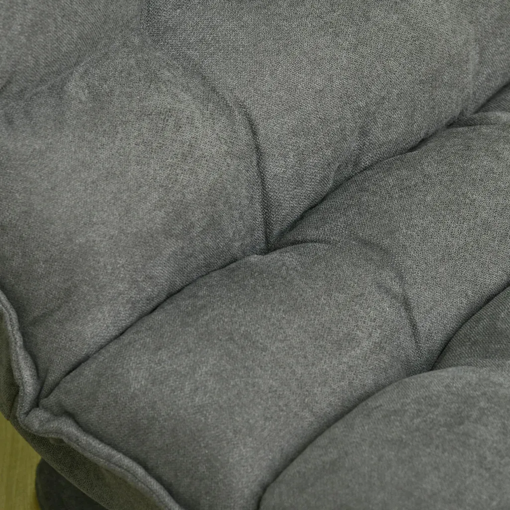 Coussin de sol pour salon et bureau : fauteuil relax gris pivotant - 8