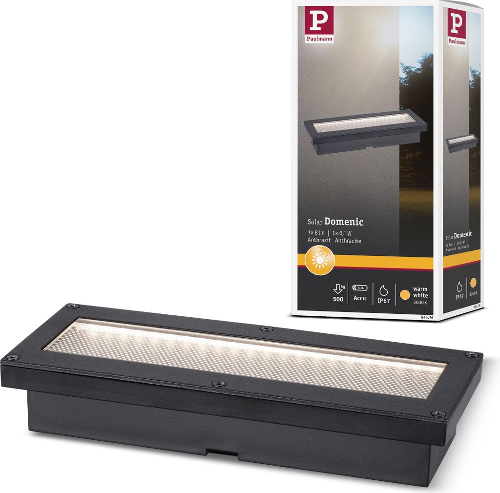 Solární LED zapuštěné podlahové svítidlo Paulmann Domenic Obrázek produktu 