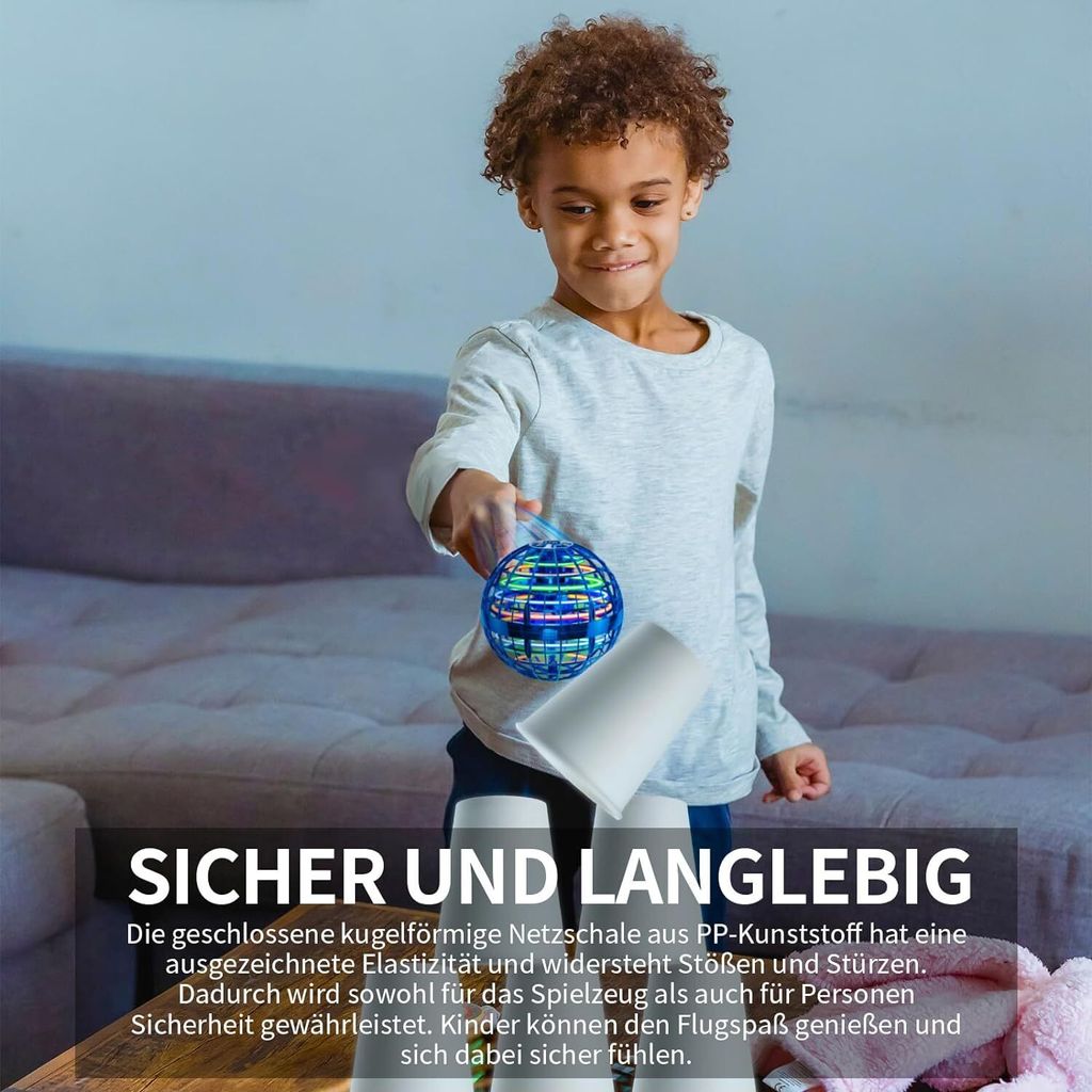 Fliegender Ball, RGB Licht Hover Ball, Handgesteuerter Schwebender