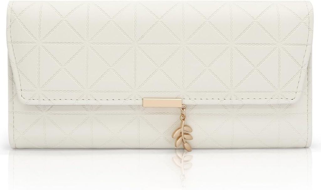 Geldbörse Damen Langformat, Großes Portemonnaie für Frauen aus Kunstleder, 9 Kartenfächer, Reißverschluss Münzfach, Viel Stauraum, Stilvolles...