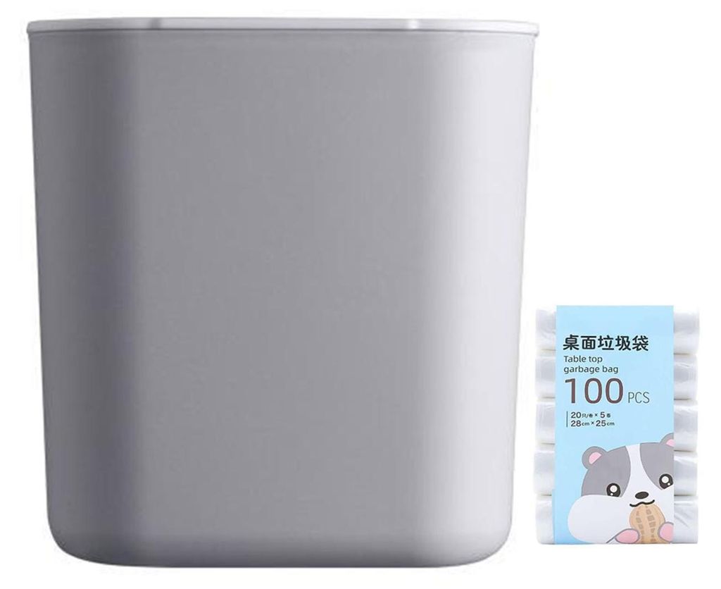 Mini-Mülleimer mit Klappdeckel für Schreibtisch, Nachttisch oder Homeoffice
