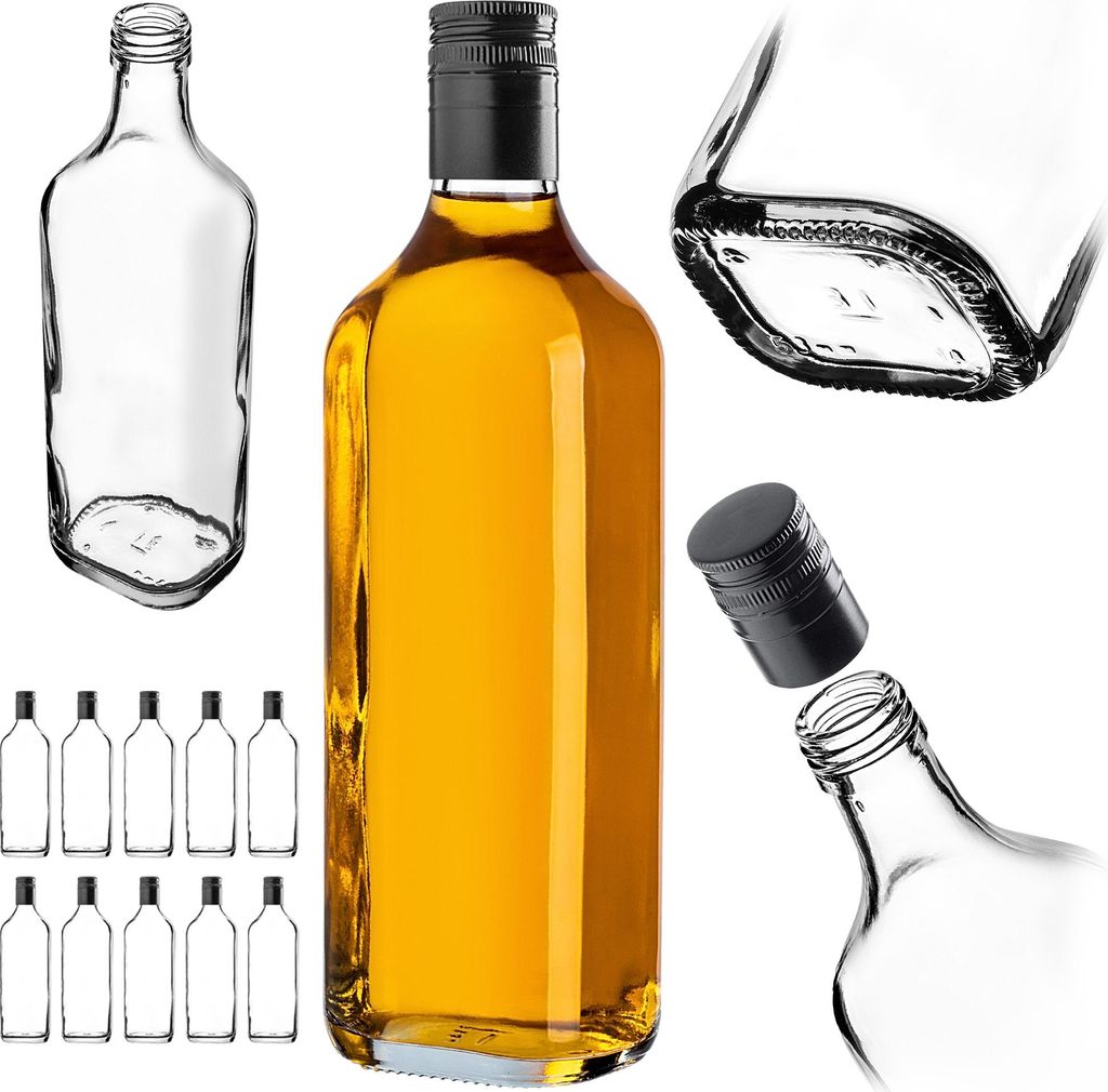 KADAX Puste szklane butelki 500 ml, 10 sztuk, butelki na Zdjęcie produktu 