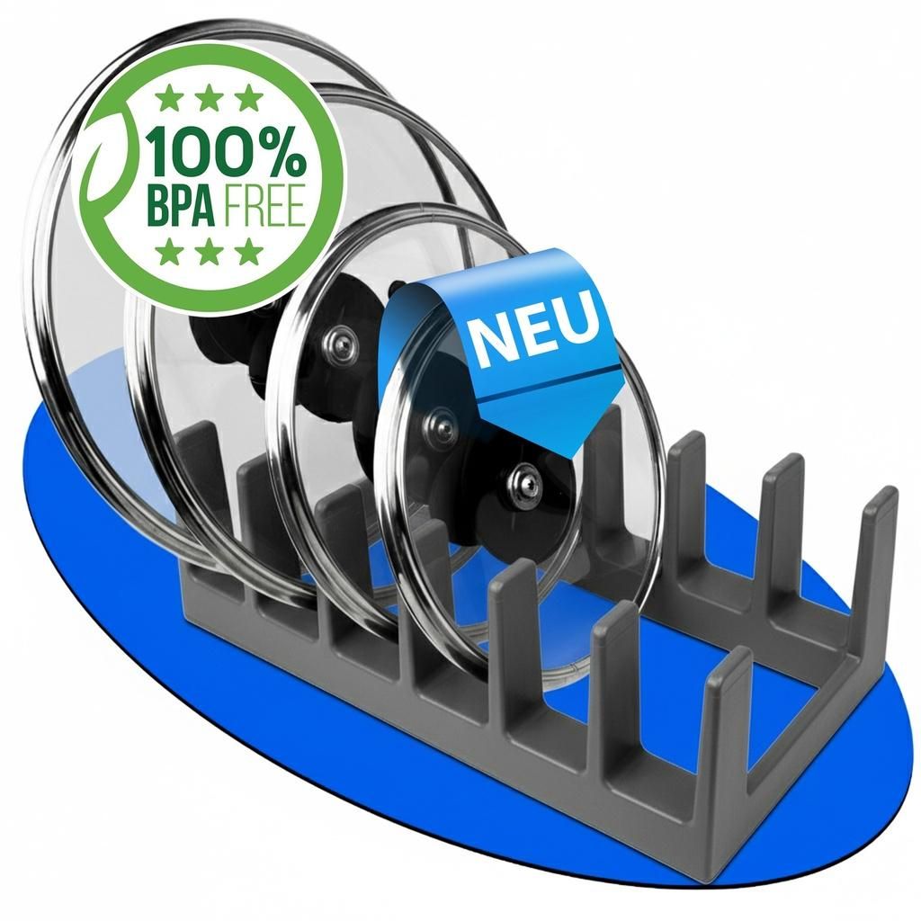 DecoBella Topfdeckelhalter 6 Fächer – platzsparender Küchen Produktbild 