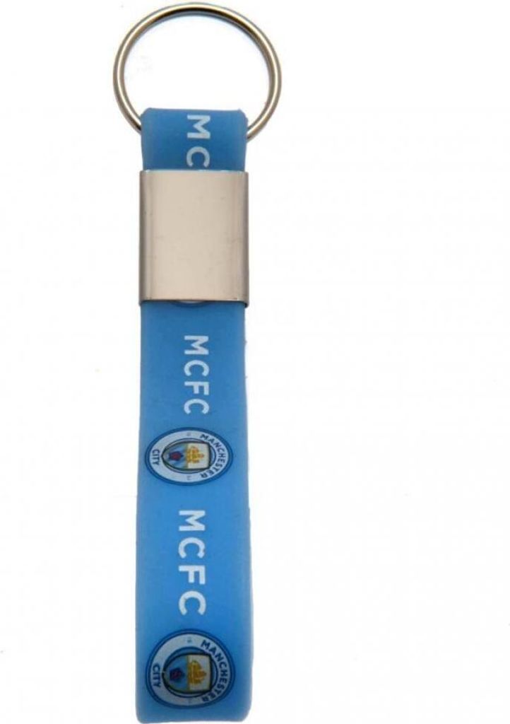 Manchester City FC Silikon Schlüsselanhänger TA1172 (Einheitsgröße) (Blau)