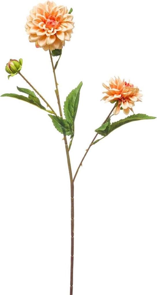 artplants.de Künstlicher Zweig Dahlie CEVAST, pfirsich, 70cm - Kunst Dahlienzweig