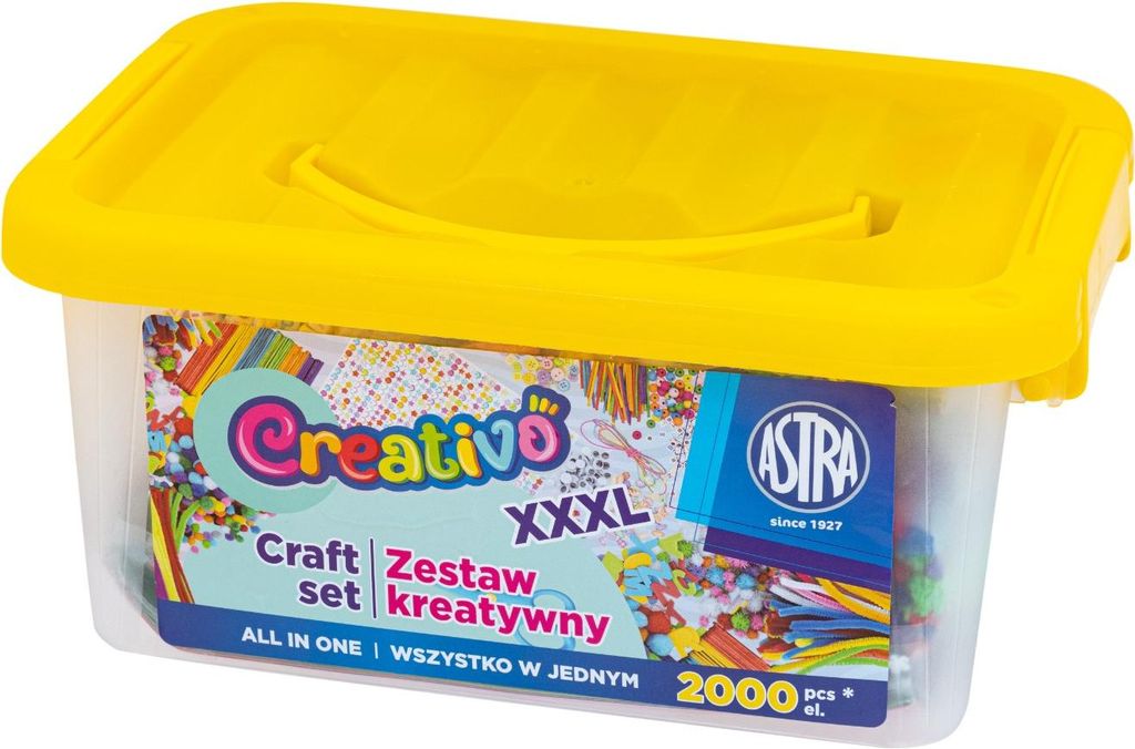 Astra Creativo XXXL 2.000-teiliges Kreativ-Set in einer Kunststoffbox Astra