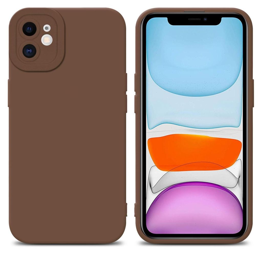 Cadorabo Hülle für Apple iPhone 11 Schutz Hülle in Braun TPU Silikon Etui Case Handyhülle