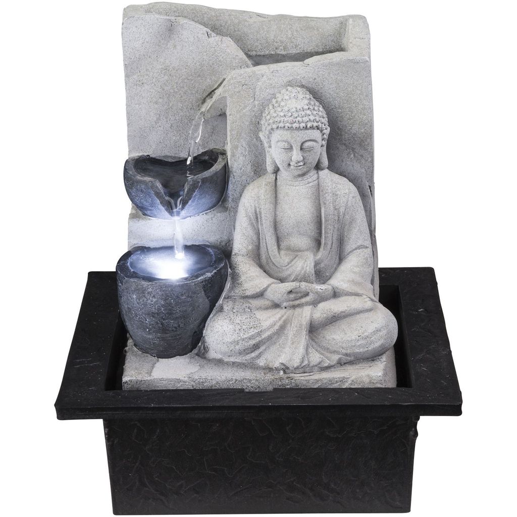 Globo Lighting Brunnen Kunststoff grau antik, LED Produktbild 