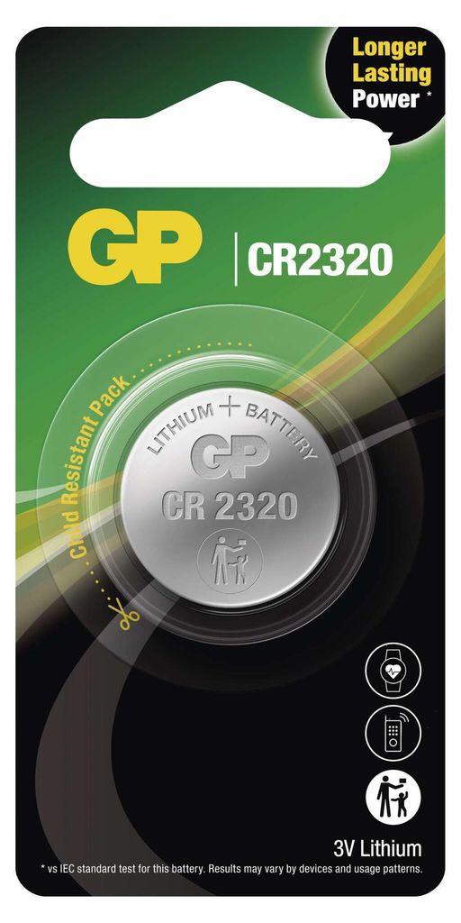 GP Lithium-Knopfzelle CR2320, 3V