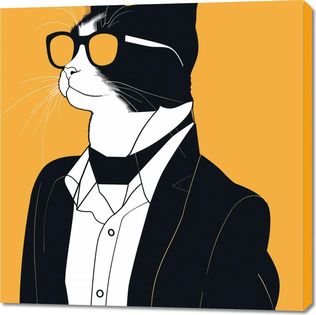Quadro Moderno Signore 100x100 | Wall Art Elegante per Soggiorno e Ufficio