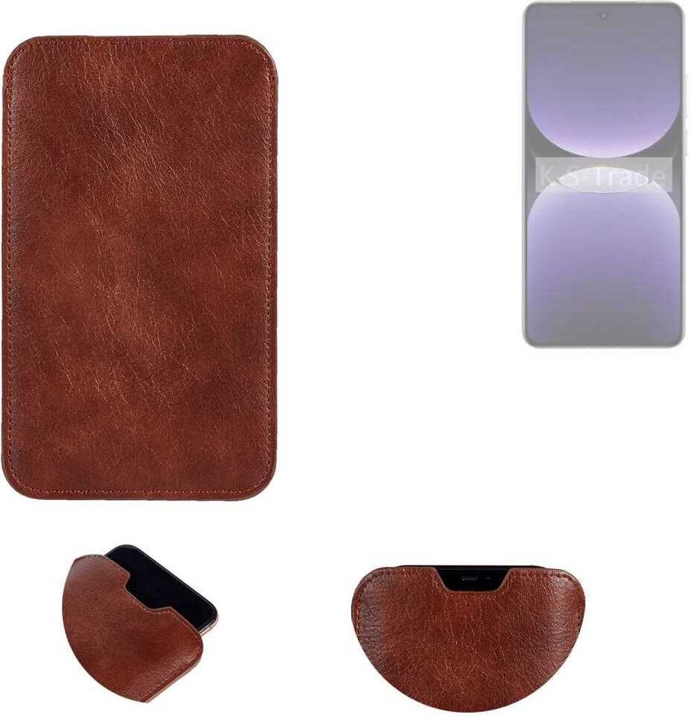 K-S-Trade Schutzhülle Handyhülle kompatibel mit Realme GT7 Pro Handytasche Kunstleder Sleeve in braun