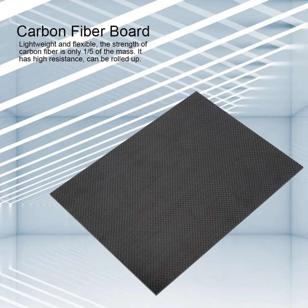 Panneau de carbone composite brillant 200x300mm - Plaque 1.5mm Twill - 6