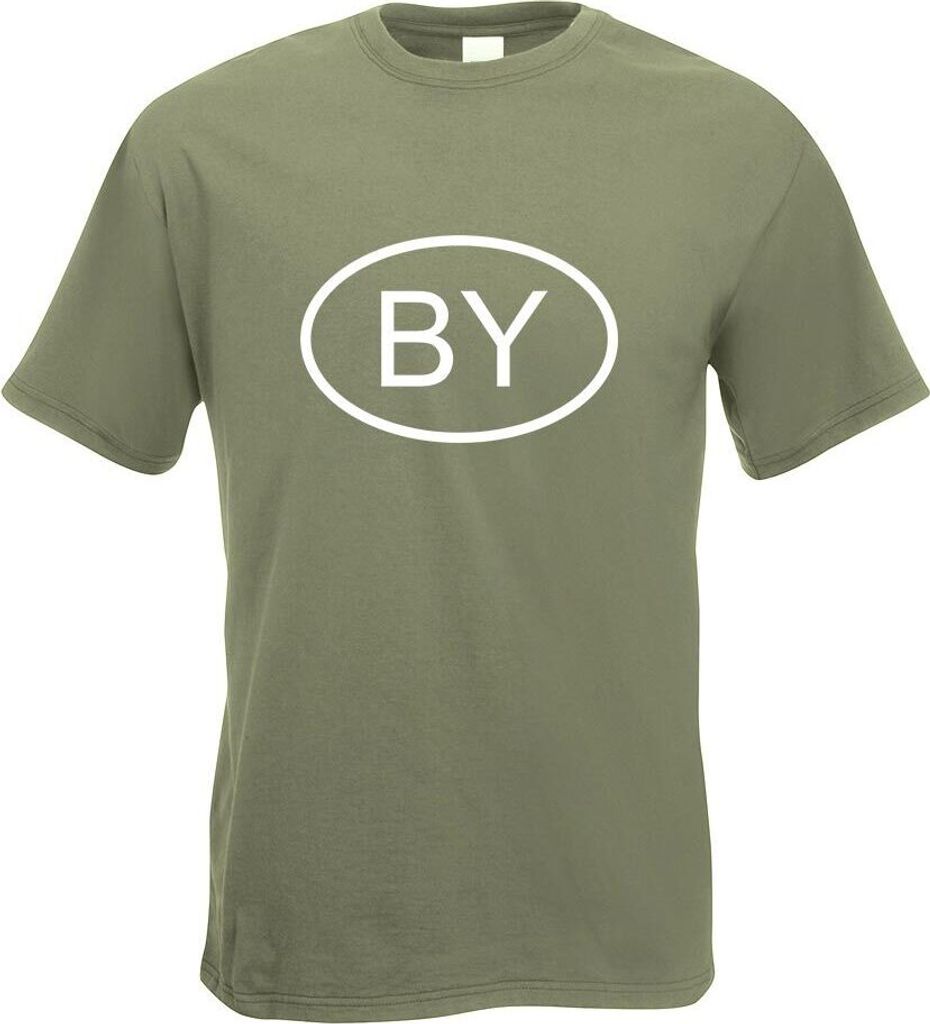 Kiwistar - T-Shirt - Olive - Weißrussland by Motiv Bedruckt Funshirt Design Print - mit Motiv Bedruckt - Funshirt Design - Sport - Freizeit - Herr...