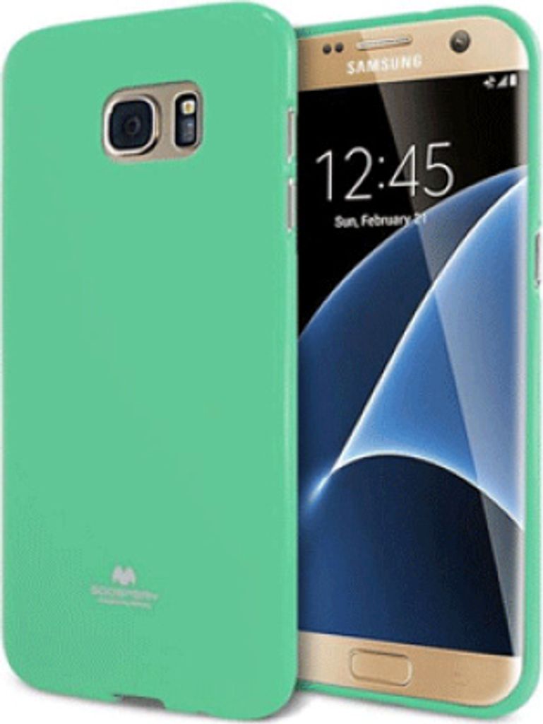 Goospery iJelly Silikon-Hülle Cover Case Tasche für Samsung Galaxy S7 Edge Türkis