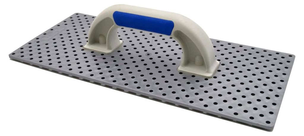 WDVS Kunststoff Schleifbrett mit Kronen 365x165mm - Reibebrett mit offenem Kunststoff-Raspelbelag