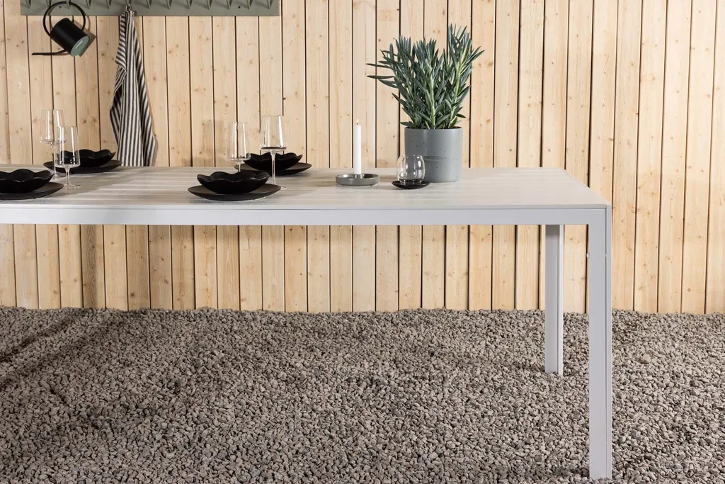 Table de jardin Break 90x205cm blanche idéale pour repas de famille - 4