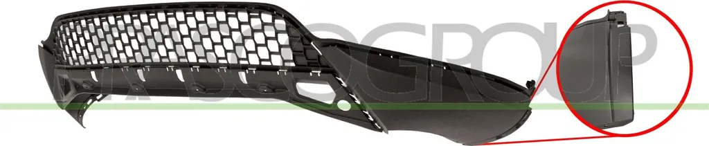 Lèvre de spoiler avant PRASCO VG8091801 pour Tiguan 5N OE 5N0805903K9B9
