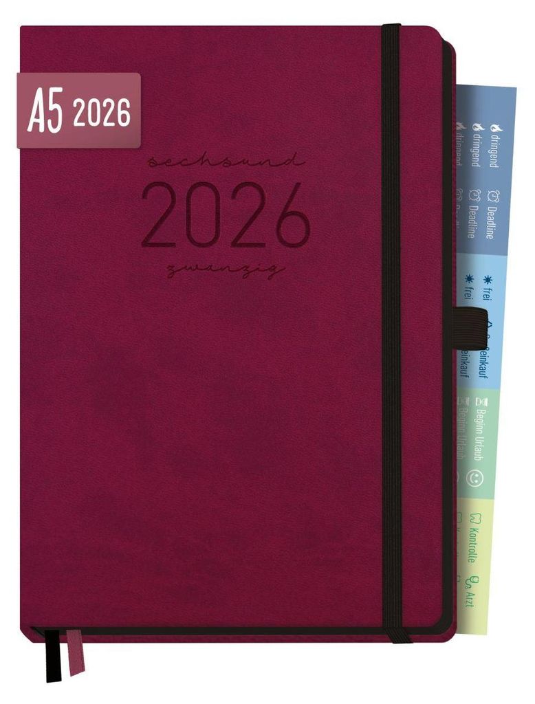 Chäff-Timer Deluxe 2026 / A5 / Berry / Häfft-Verlag