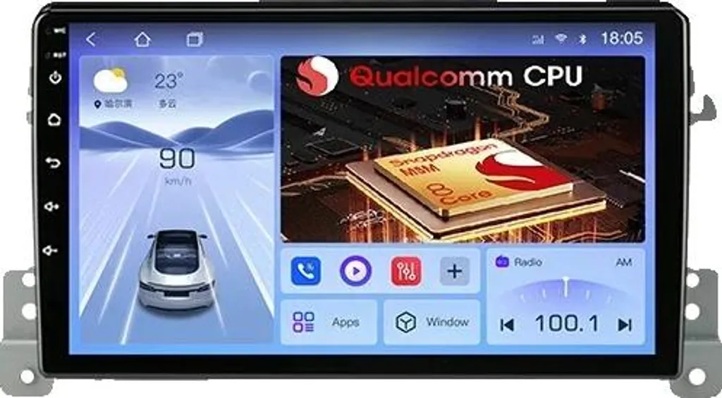 Système de Navigation Android 9 Pouces avec Sécurité G20-C-ADAS DVR Noir