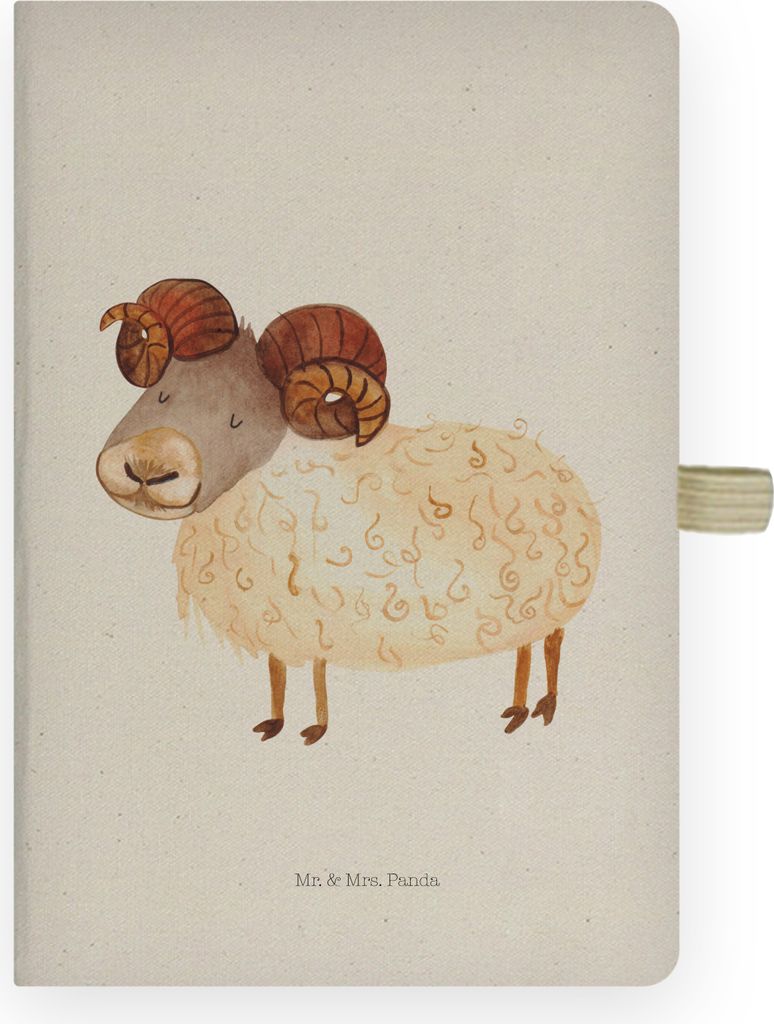 Mr. & Mrs. Panda notizbuch Sternzeichen Widder - Transparent - Geschenk, Tagebuch, Schreibbuch DIN A4, Geburtstag März, Skizzenbuch, April, Journa...