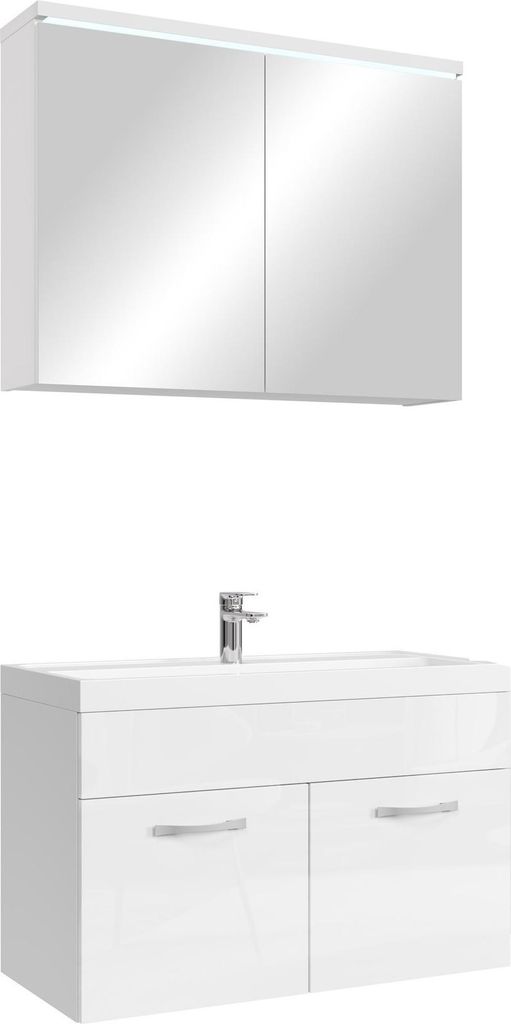 Badplaats Badmöbel Komplettset Paso 02 80 x 40 cm Weiß Produktbild 