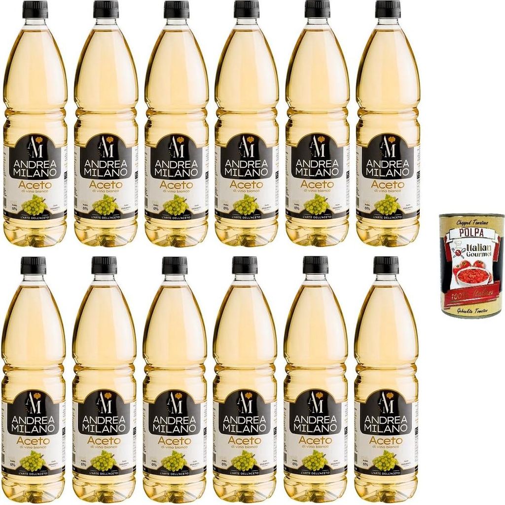 12x ANDREA MILANO Weißweinessig 1lt+ Italian Gourmet polpa 400g