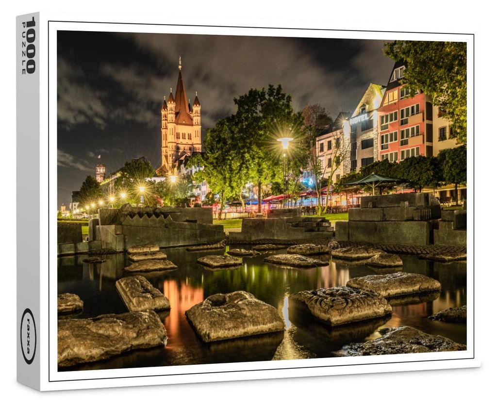 Puzzle haut de gamme raxxa « Köln Rheingarten », 1 000 Image du produit 