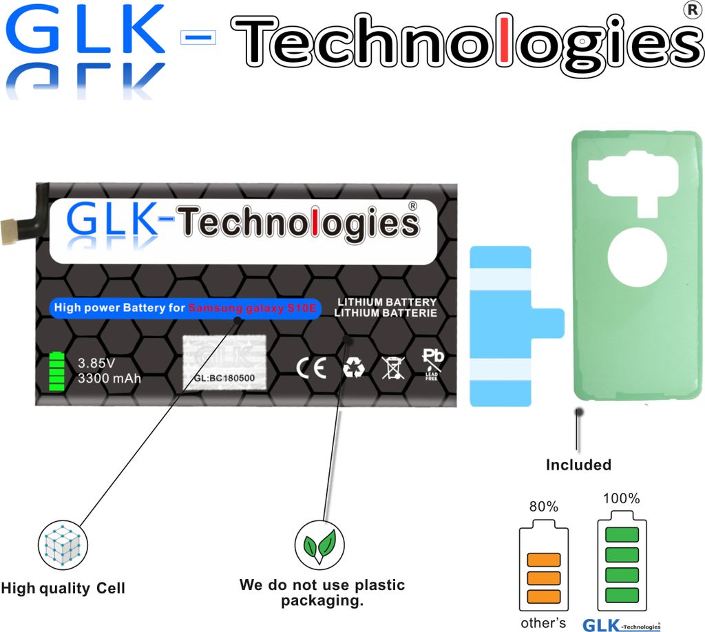 GLK-Technologies Samsung Galaxy S10 E SM-G970F Akku Produktbild 
