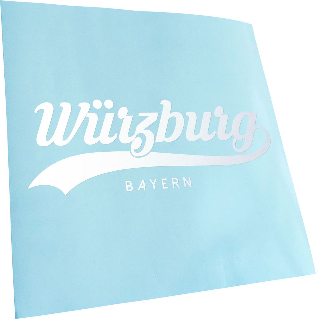 Kiwistar - Autoaufkleber - Würzburg Bayern - Mattweiss - 60x21cm - Aufkleber für Auto, Laptop, Fahrrad, LKW, Motorrad mehrfarbig JDM Decal Racing