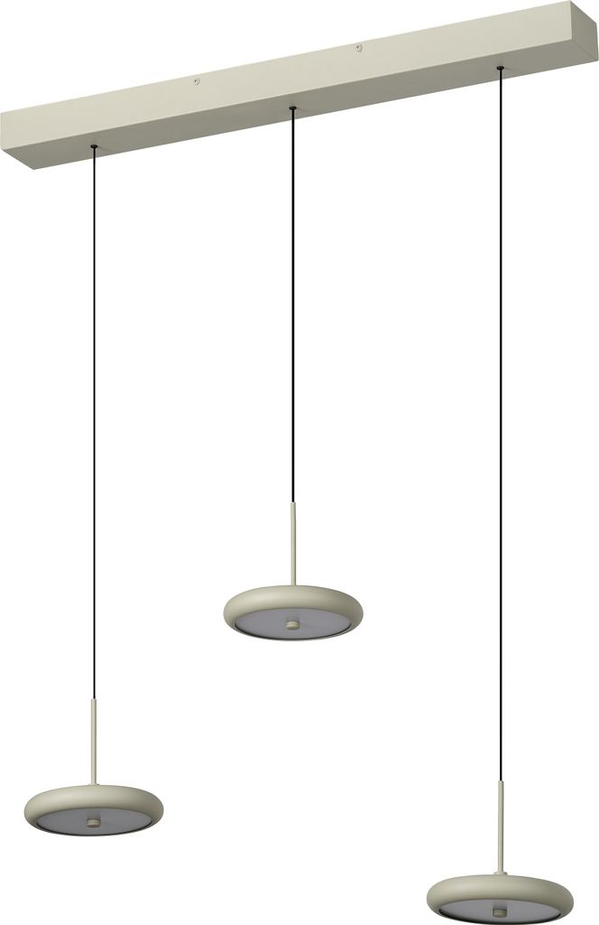 OSRAM Decor Yoyo 3x LED Pendelleuchte Linear, Beige Metall, 18W, 1100lm, 3000K Warmweiß, Höhenverstellbar