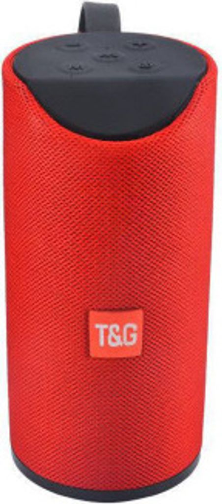 TG113 10W tragbare Säule für den Außenbereich Drahtloser Bluetooth-Lautsprecher USB TF FM-Radio Musik Stereo-Subwoofer Für PC MP,(Rot)