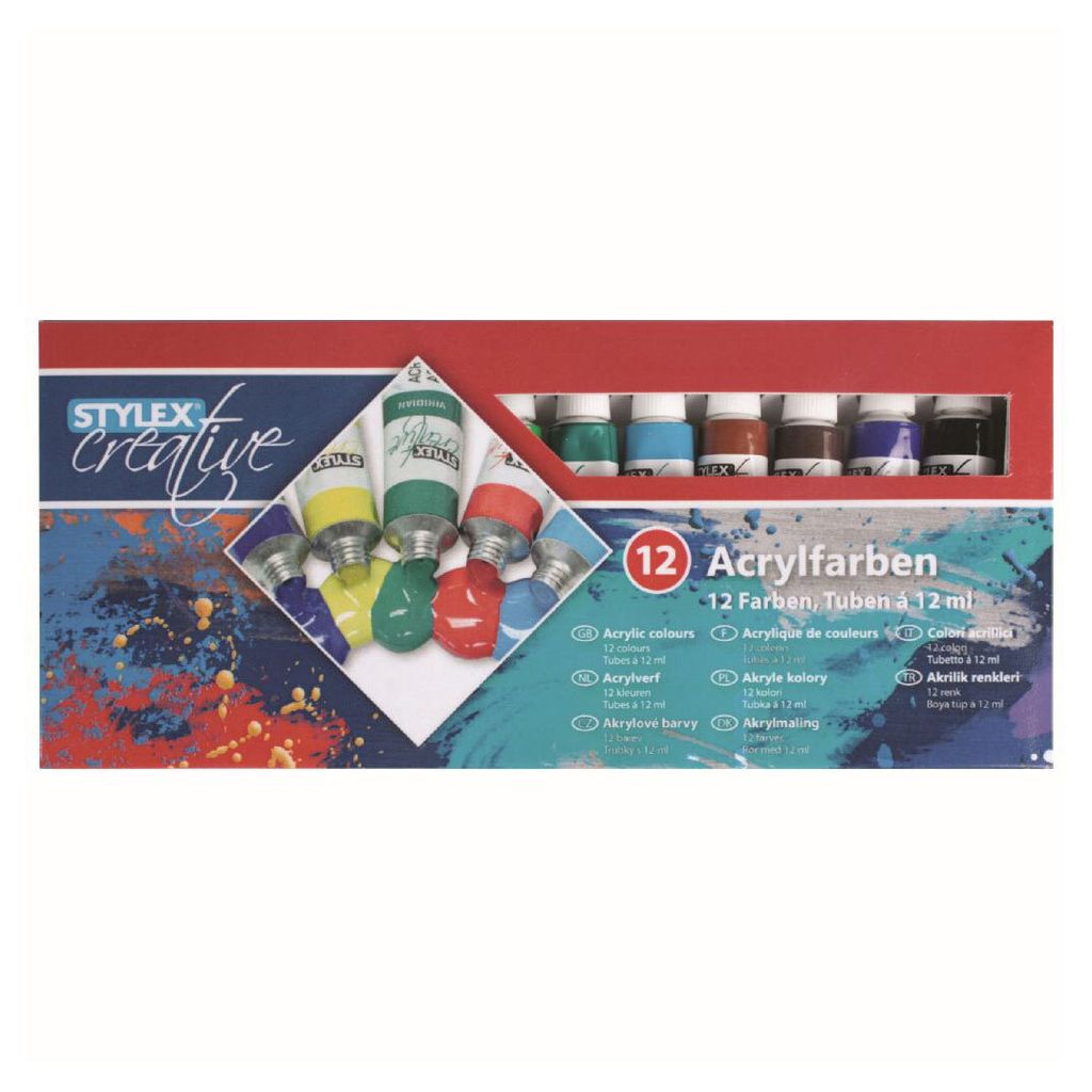 Stylex akrylová barva 12ml 12 tub Obrázek produktu 6