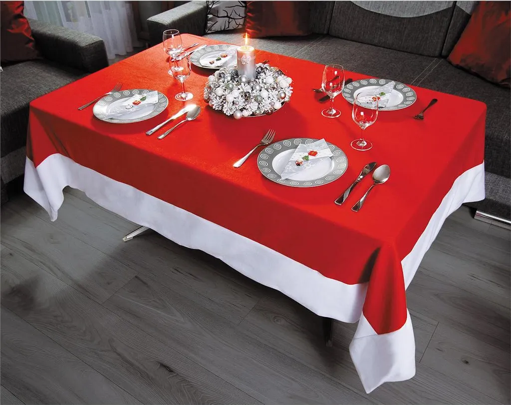 Tovaglia Natale 190X146 Classica - Copritavolo Rettangolare Feste