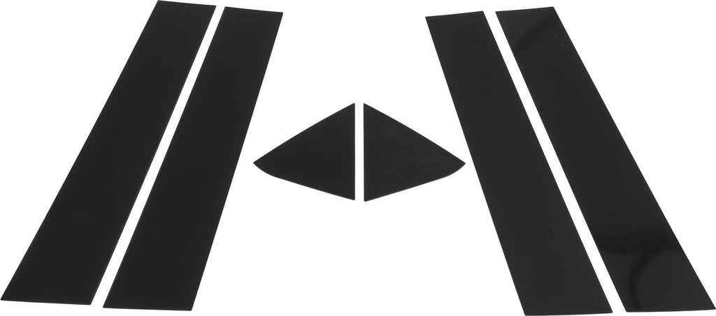 Türpfostenfensterleiste für dodg Charger 2006-2010 Schwarz Vorne Hinten Links Rechts Anti-Kratz-Aufkleber Pfosten Tür Außenabdeckung 6 Stück