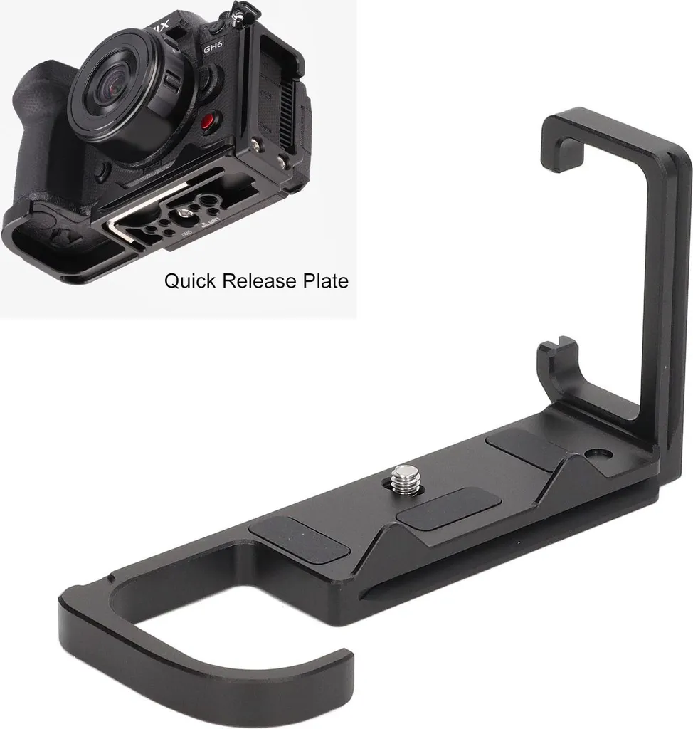Plaque de fixation rapide en L pour Panasonic GH6 avec filetage 1/4 3/8