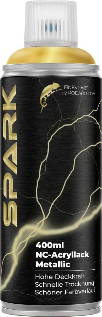 SPARK Sprühdose 400ml – Matte Sprühfarbe - Gold Produktbild 