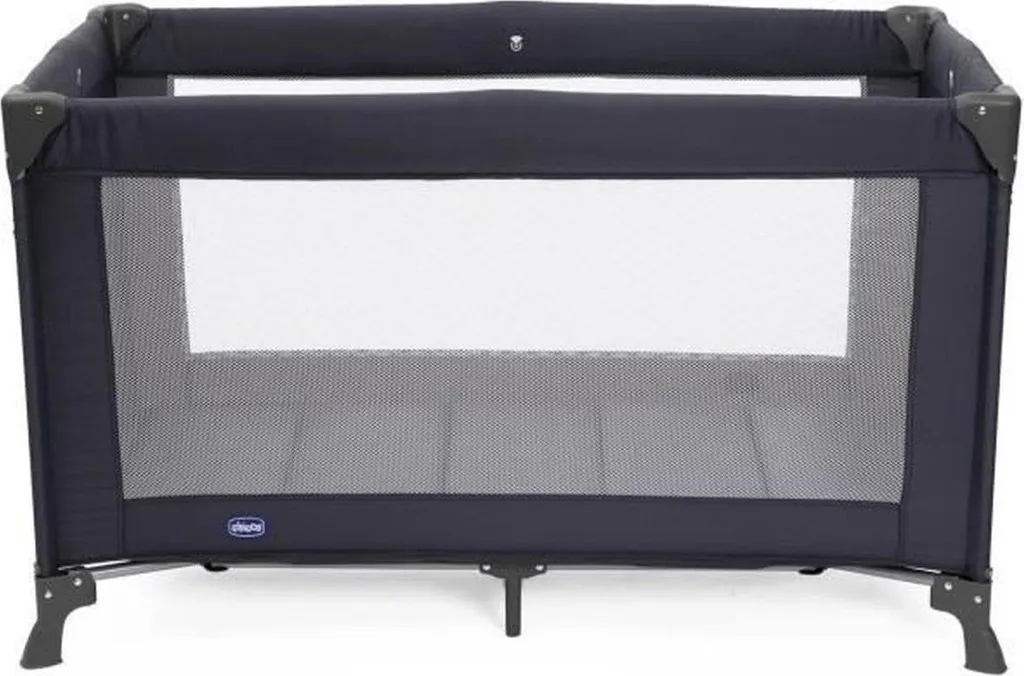 Lit de Voyage Chicco Goodnight Bleu - Pliage Compact et Maille Filet