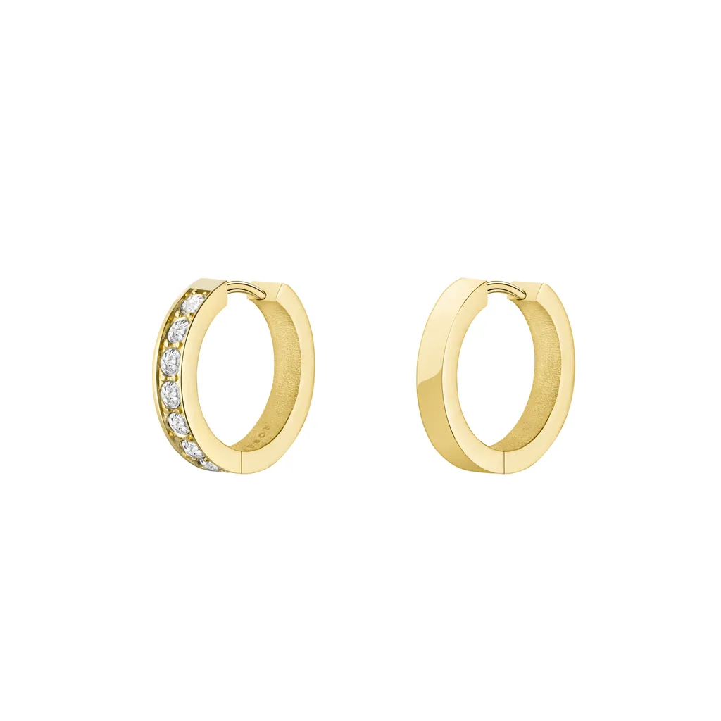 Boucles d'oreilles plaquées or fin Cercles Essentials JECHG-J571 - 3