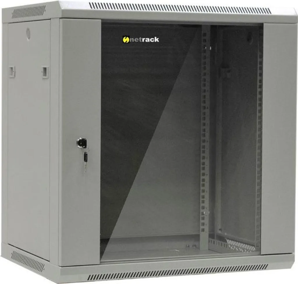 Baie de brassage 12U Coffret Mural Informatique Gris Netrack 600x450mm