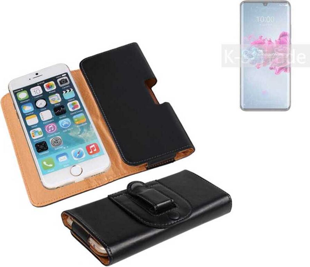K-S-Trade Schützhülle Handyhülle kompatibel mit ZTE Axon 11 5G Holster Gürtel Tasche Schutzhülle Handy-Tasche Smartphone Case Seitentasche
