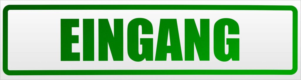 Kiwistar Eingang Magnetschild Schild magnetisch - 60cm Grün - reflektierend - Magnetfolie für Auto PKW Kfz
