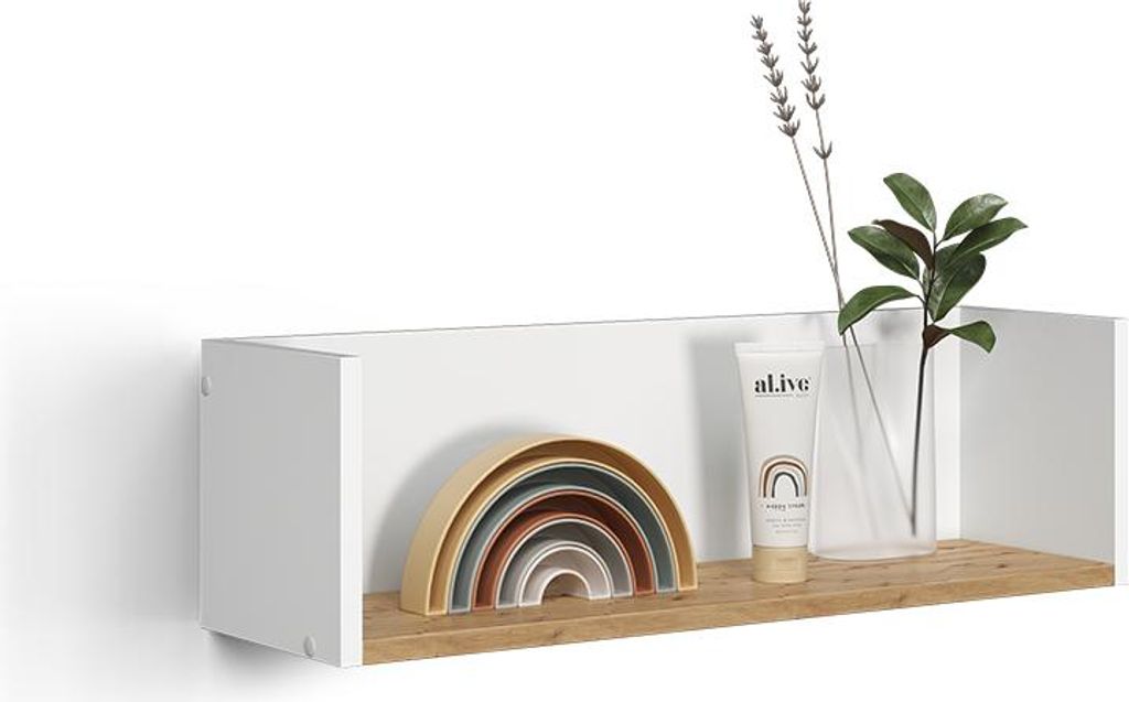 Wandregal Livinity Paolina Weiß/Artisan 67.8 x 20 cm, Model 58821