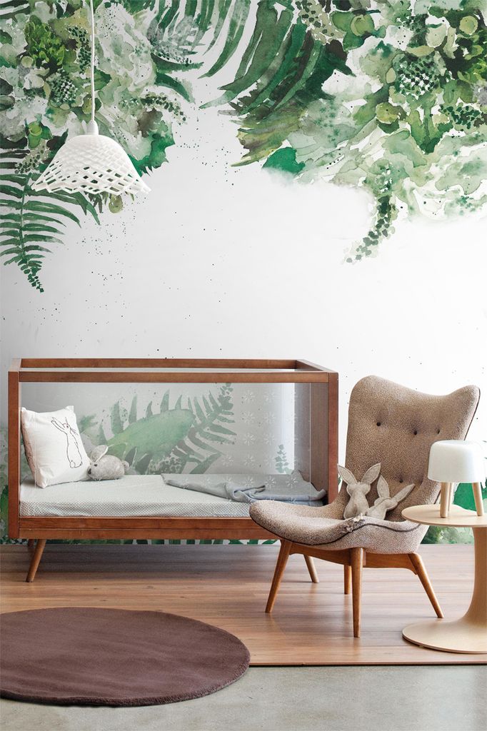 Coloray Fototapete 104x70 cm Latextapete Magicstick - Blatt-Dschungelblumen