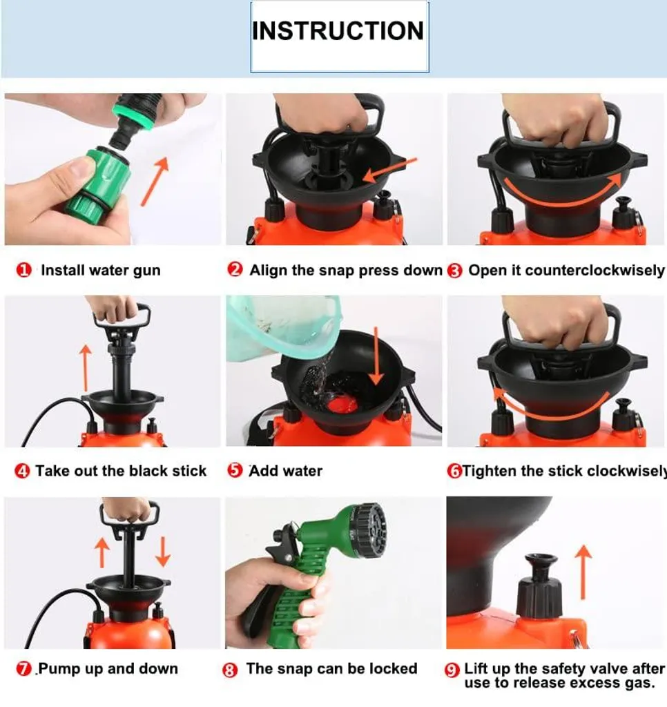 Fini la boue : douche de camping à pression manuelle 5L polyvalente
